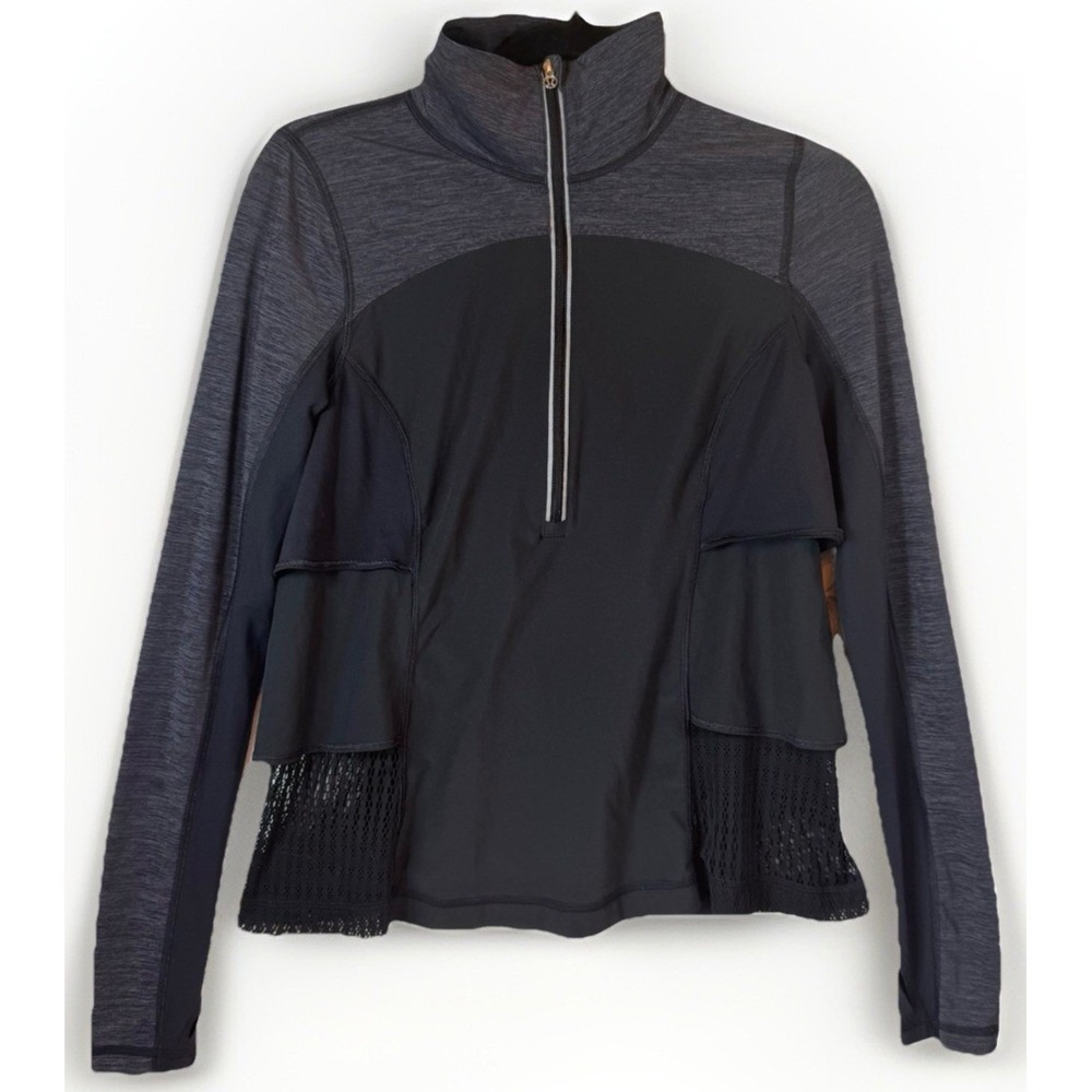 Lululemon Jacket Pullover 1/2 Zip Women's 6 Sun Runner Hybrid Half Zip Black